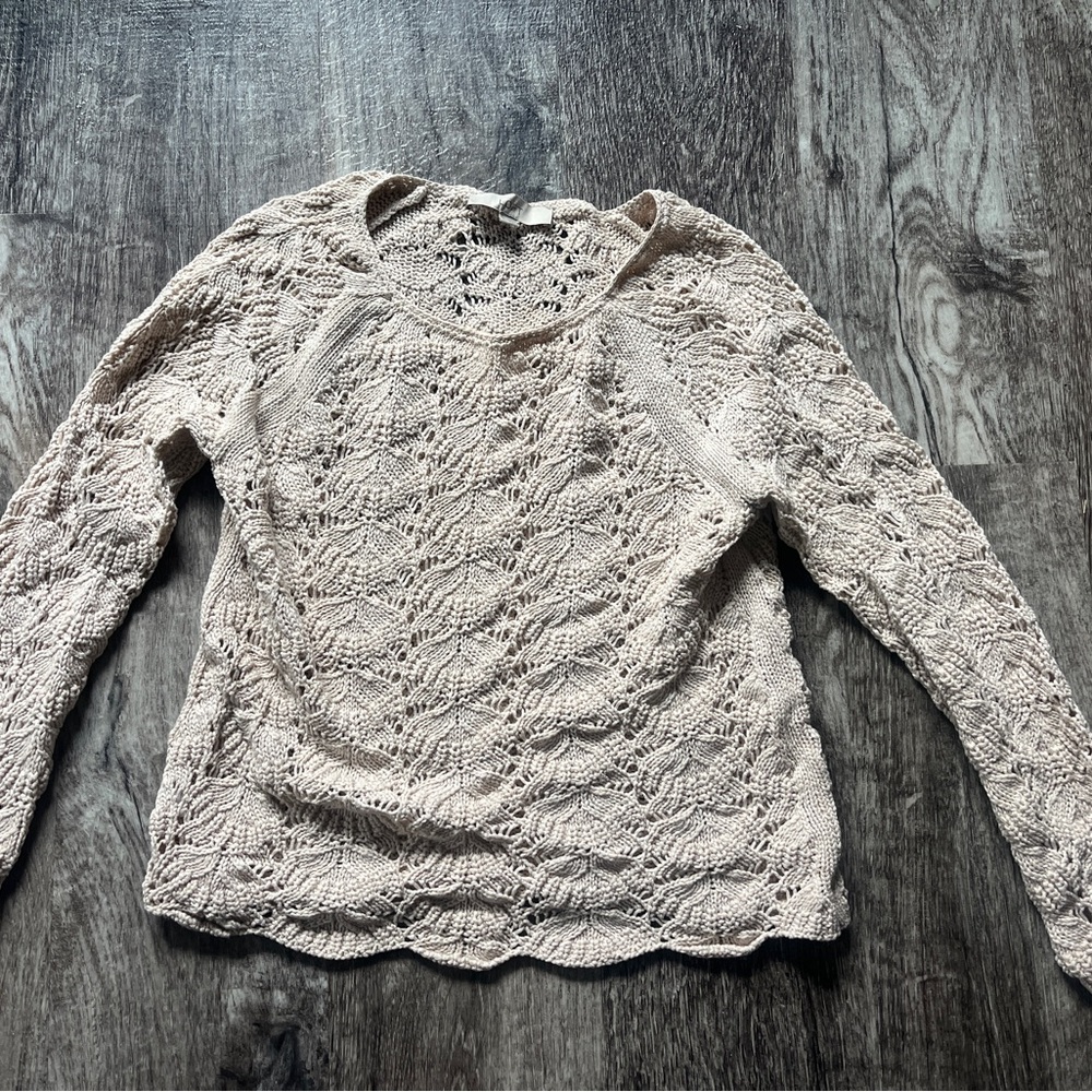 LOFT Oatmeal Knit Sweater